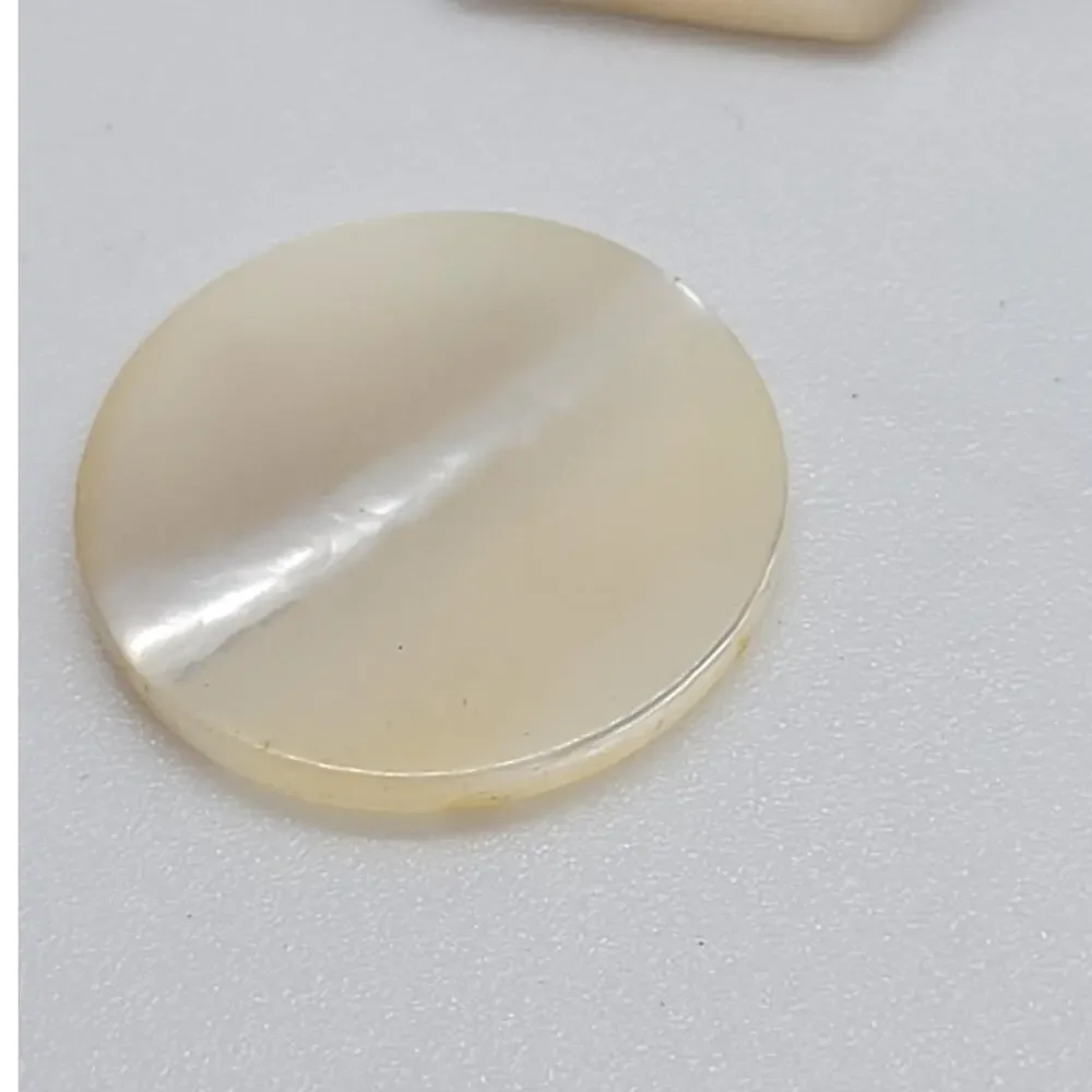 Vintage Mother Of Pearl Hexagon Brooch Shell Button Craft Lot Coastal Jewelry